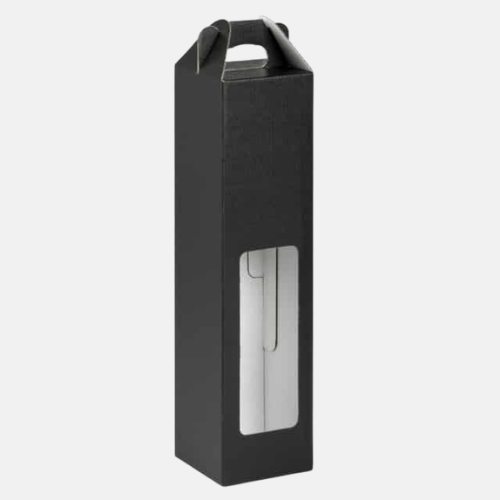 Black Single Bottle Window Wine Box Black Single Bottle Window Wine Box