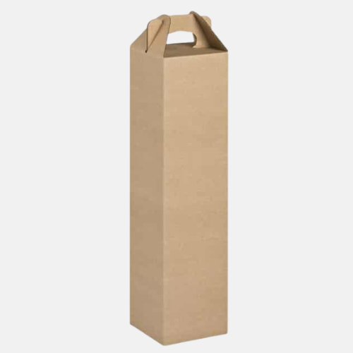 Brown Craft Single Bottle Gable Wine Box Brown Craft Single Bottle Gable Wine Box